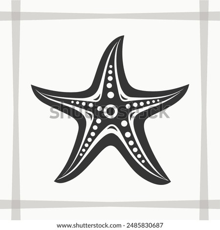 Starfish Silhouette, Starfish Icon Graphic, Starfish EPS Silhouette, Starfish Icon EPS Graphic, Icon, Vector, Cricut