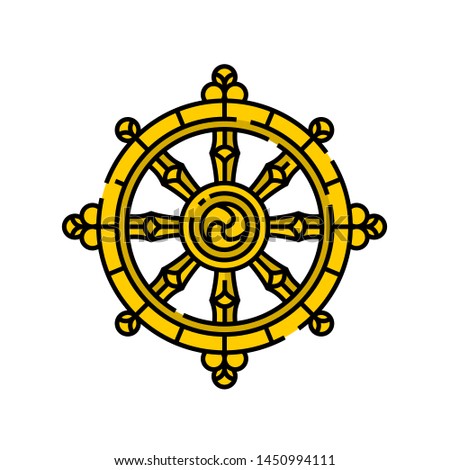 Dharmachakra Symbol Vector | Download Free Vector Art | Free-Vectors