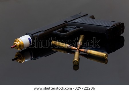 Tear gas pistol and rifle bullets