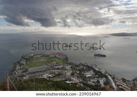 Famous control point of Gibraltar, high density range image