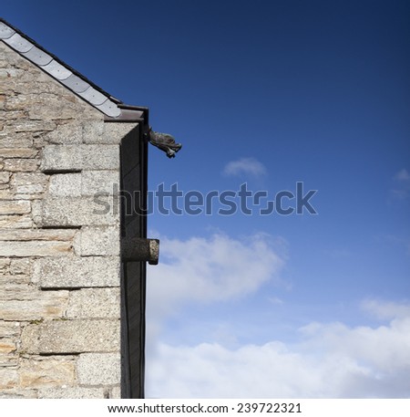 Facade of on old house, france, atlaltic ocean