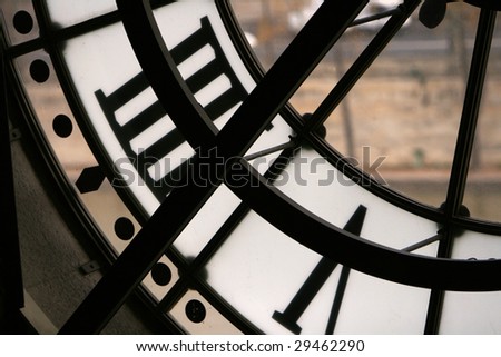 Time in Paris, the famous clock, interior side.