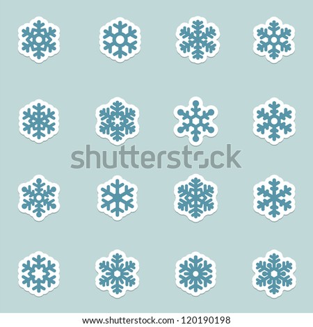 Snowflakes icon collection