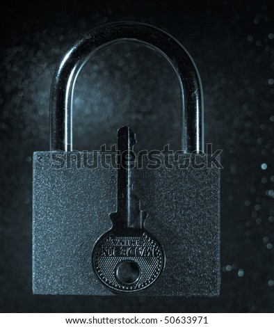 metal lock with key