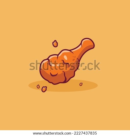 drumstick fried chicken food vector design illustration