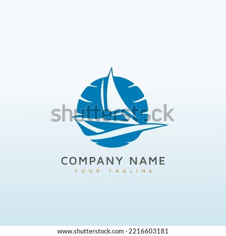 Marin and boating logo design