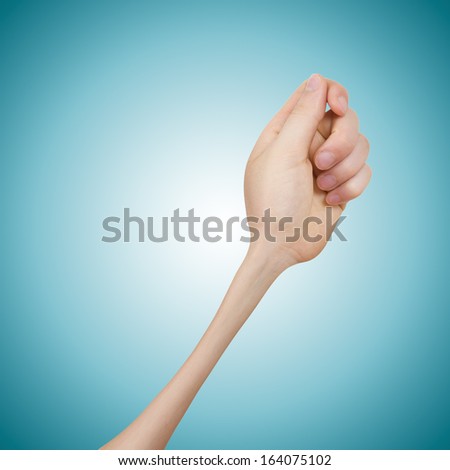 Woman Hand isolated on White Background