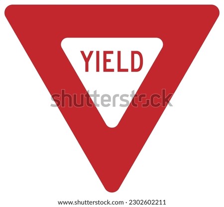 Yield sign traffic sign vector illustration.