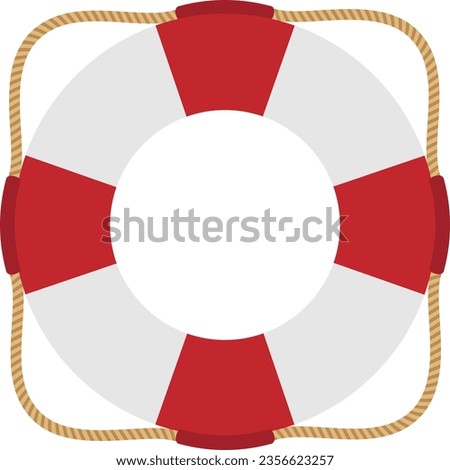 Life preserver illustration. Boat life saver design.