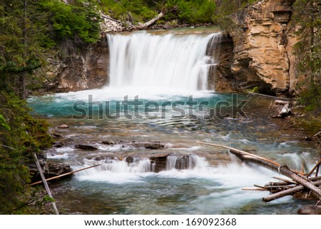 View on a beautiful waterfall