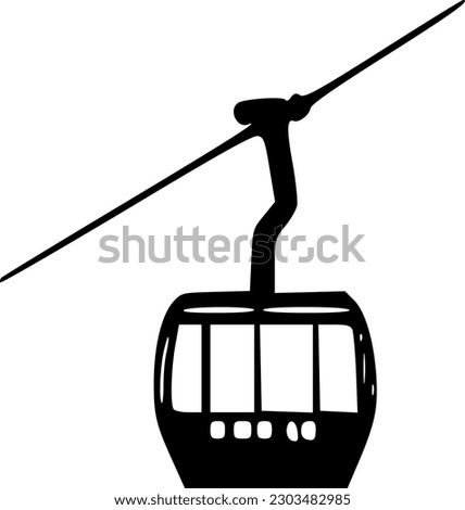 cable car icon icon, sign, symbol, vector, art