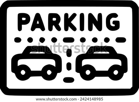 Parking zone vector icon. filled flat sign for mobile concept and web sign, symbol, vector, art