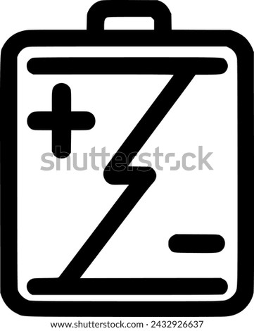 Battery plus minus icon. Line, glyph and filled outline colorful sign, symbol, vector, art