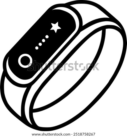 Fitness tracker wristband vector icon. filled flat sign for mobile sign, symbol, vector, art