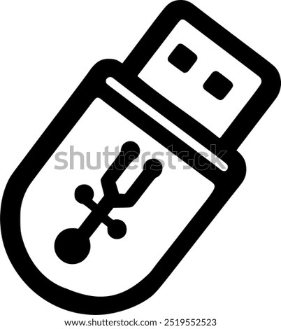 USB flash drive vector icon. filled flat sign for mobile concept and sign, symbol, vector, art