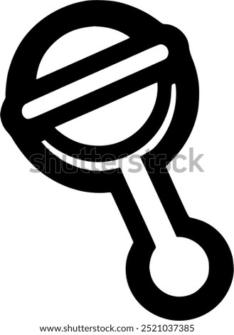 Rattle icon vector, filled flat sign, solid pictogram isolated on sign, symbol, vector, art