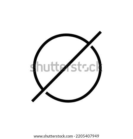 Blocking icon. Editable Vector Outline. Thin linear black ads blocking sign, simple element from marketing concept isolated stroke on white background. Single Pictogram.