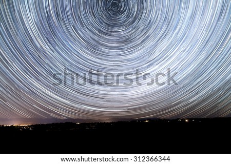 south celestial pole star trail