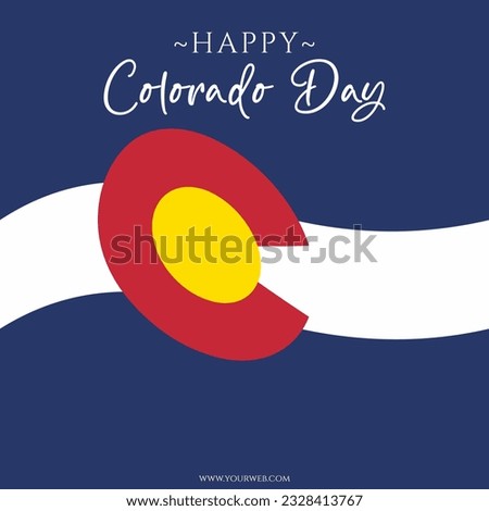 happy colorado day social media template design vector illustration with colorado flag pattern suitable for colorado day event