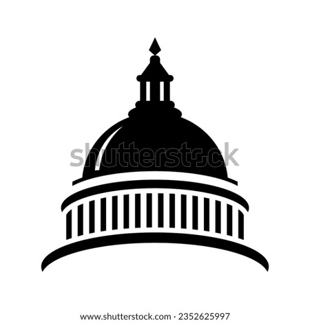 united states capitol hill logo concept vector illustration, capitol hill dome