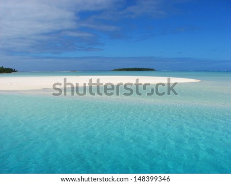 Sand bank near One Foot Island, Aitutaki, Cook Islands