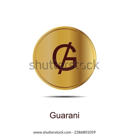 paraguay guarani coin symbol gold 