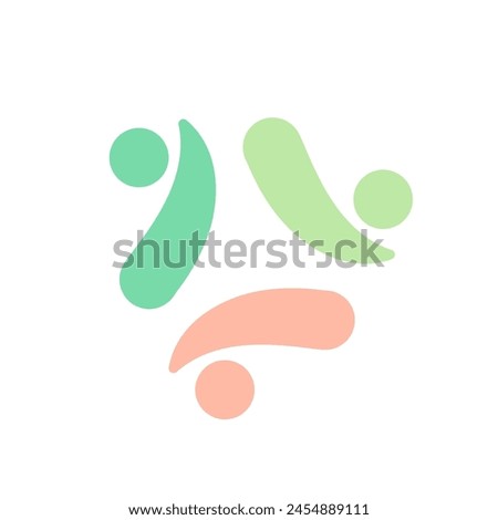 3 togetherness union logo vector