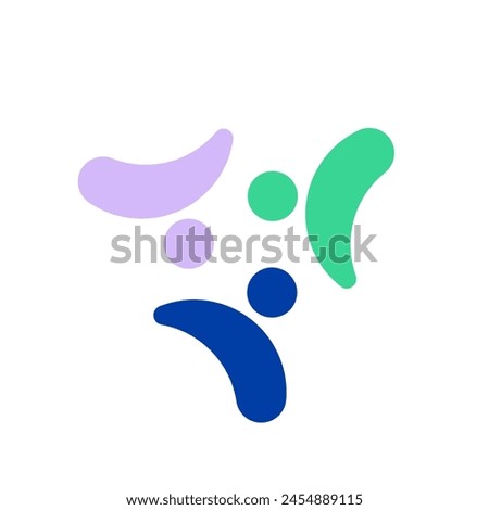 3 togetherness union logo vector