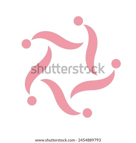 5 togetherness union logo vector