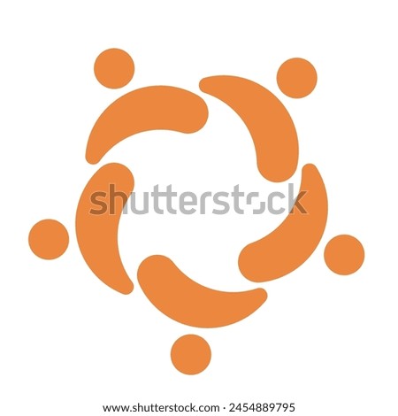 5 togetherness union logo vector