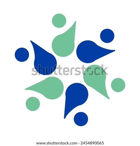 6 togetherness union logo vector