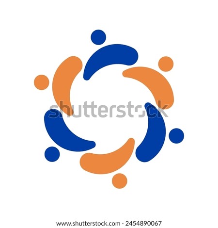 6 togetherness union logo vector