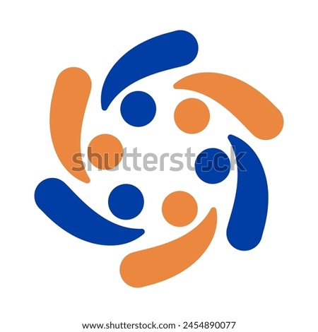 6 togetherness union logo vector