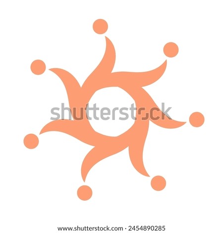 7 togetherness union logo vector