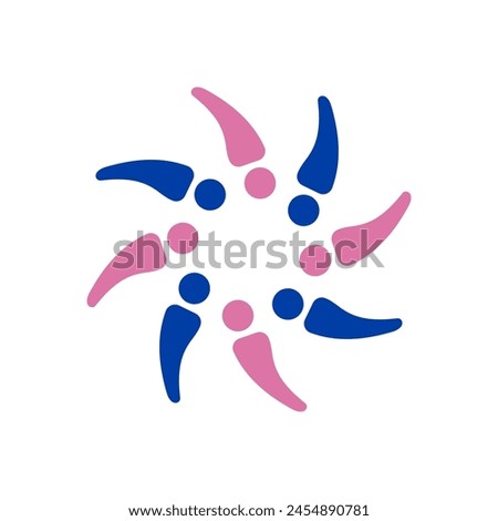 8 togetherness union logo vector