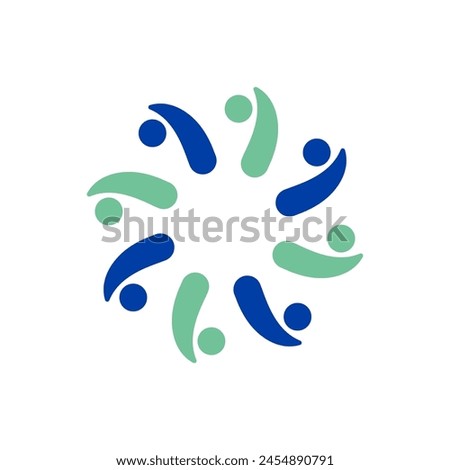 8 togetherness union logo vector