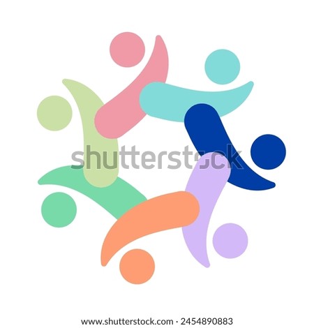 7 togetherness union logo vector