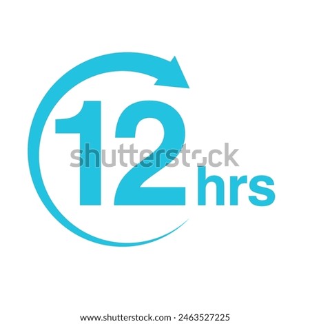 12 hours arrow timer icon vector illustration eps