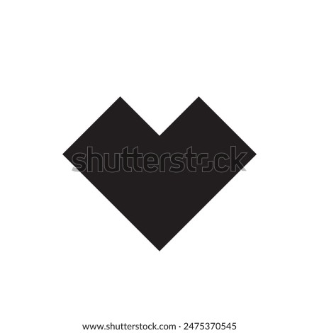 square heart icon vector illustration eps