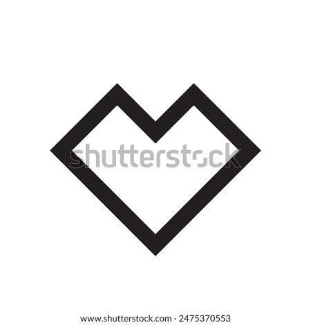 square heart icon vector illustration eps