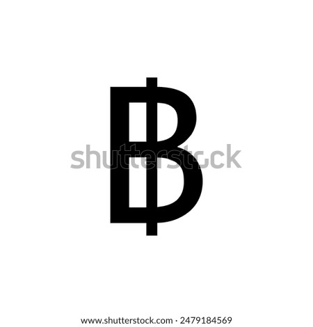 thai baht coin icon vector illustration eps