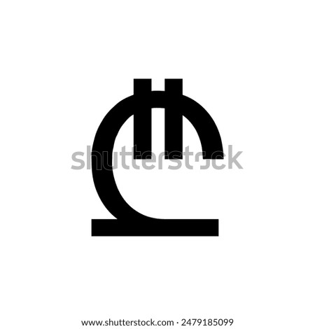 georgian lari coin icon vector illustration eps 