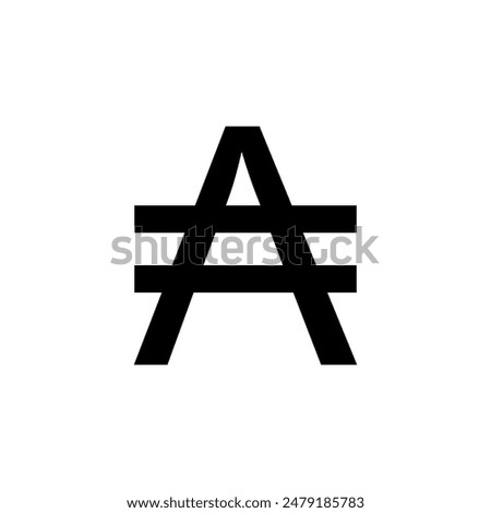 austral symbol coin icon vector illustration eps