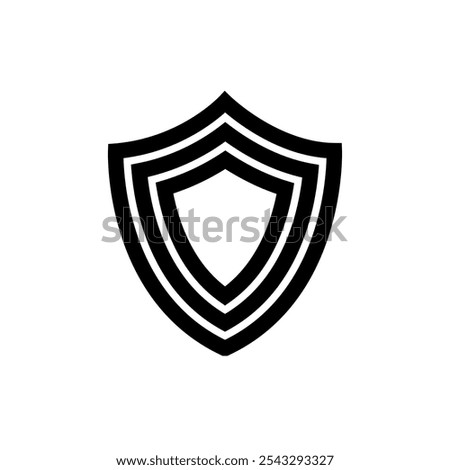 shield security outline icon vector eps 