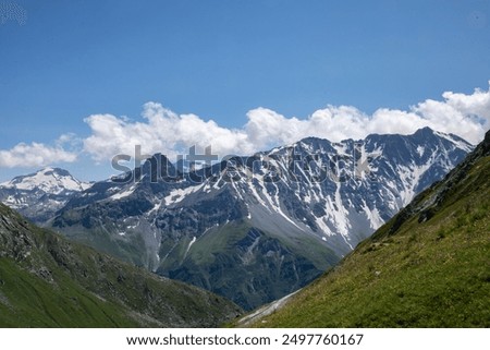 Similar – Foto Bild Am Ende des Tales liegt noch Schnee