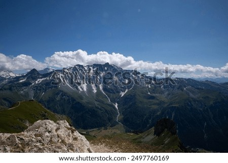 Similar – Foto Bild Am Ende des Tales liegt noch Schnee