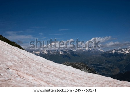 Similar – Foto Bild Am Ende des Tales liegt noch Schnee