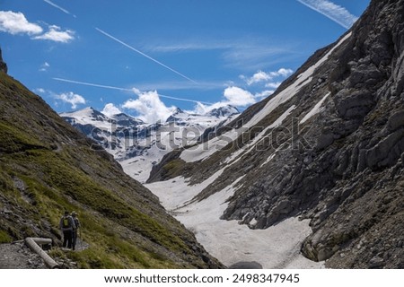 Similar – Foto Bild Am Ende des Tales liegt noch Schnee