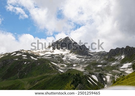 Similar – Foto Bild Am Ende des Tales liegt noch Schnee