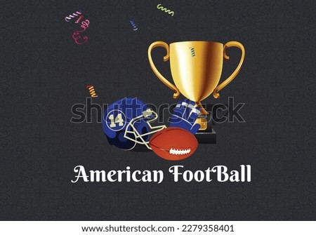 American football league. American football conference. American football vector banner.